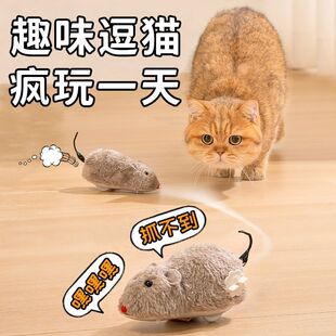 仿真老鼠猫咪玩具宠物用品会动小老鼠自嗨解闷斗逗猫消耗体力
