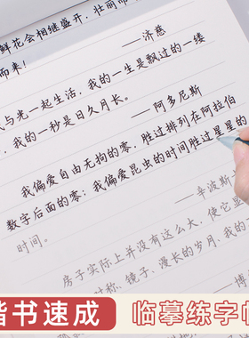 楷书速成书摘美文练字字帖大学生秋舫手写成人练字帖女士临慕女生字体漂亮行书鲸落体临摹钢笔硬笔大学生行书奶酪体