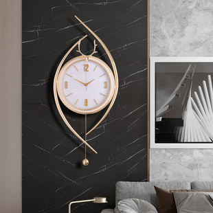 家用石英钟表挂钟客厅格栅装饰挂墙现代简约时尚创意轻奢静音时钟