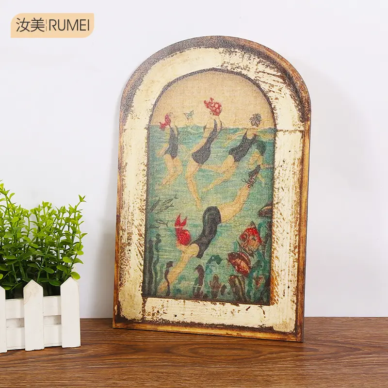 田园风壁饰画木质摆件美式乡村