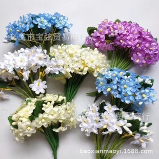 仿真满天星小枝梅菊花人造布花小浆果小梅花 DIY花环婚礼装饰假花