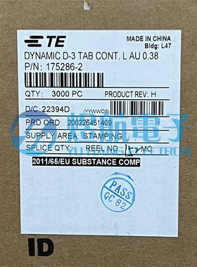 一个起售 AMP/TE连接器 175286-2 端子 线规16-20AWG 原装现货