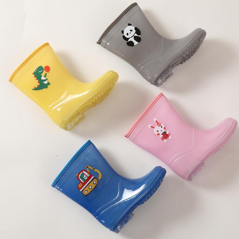 圆萌儿童雨鞋男童女孩小学生上学专用雨鞋中筒防滑防水卡通雨靴