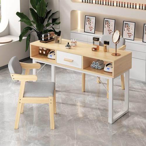 网红美甲桌美甲专用桌椅套装简约经济欧式双人小美甲桌