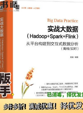 正版二手图书实战大数据（Hadoop+Spark+Flink）——从平台构建到交互式数据分析（离线/实时）杨俊机械工业出版社9787111679660