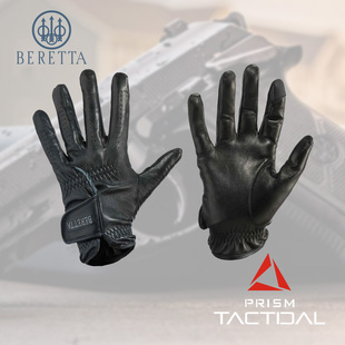 伯莱塔BERETTA真皮战术射击手套灵活舒适可触屏男士 防风保暖手套