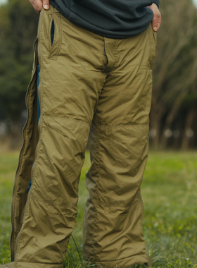 英军PCS军版公发防寒裤 户外保暖棉裤滑雪全开御寒拉链裤内胆罩裤