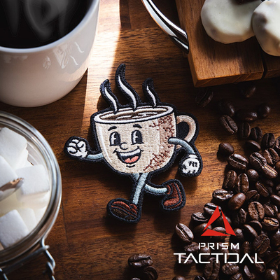 美国PDW Coffee Morale Patch 咖啡形象 刺绣魔术贴士气章贴章