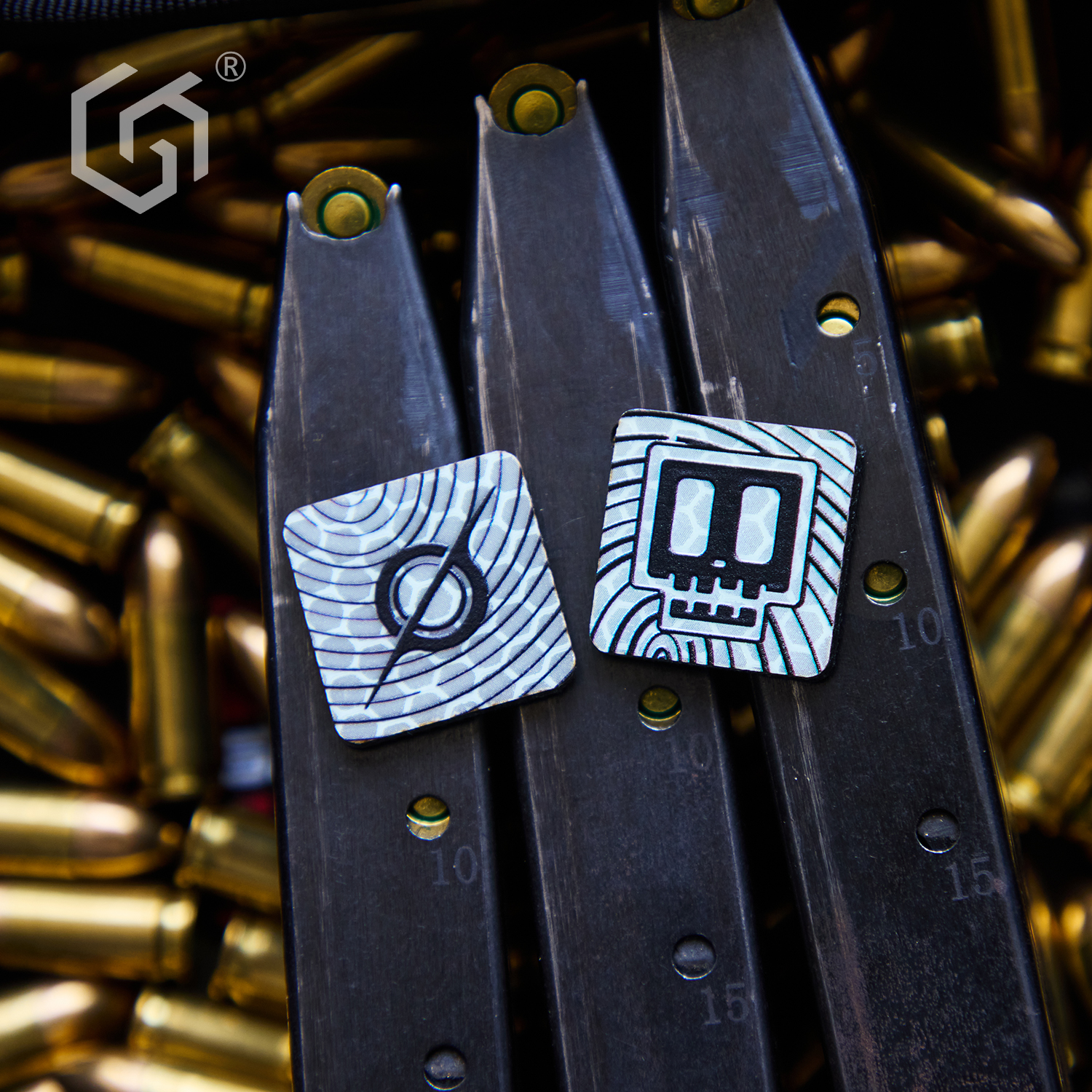 空集夜光方章晶格魔术贴盖隐