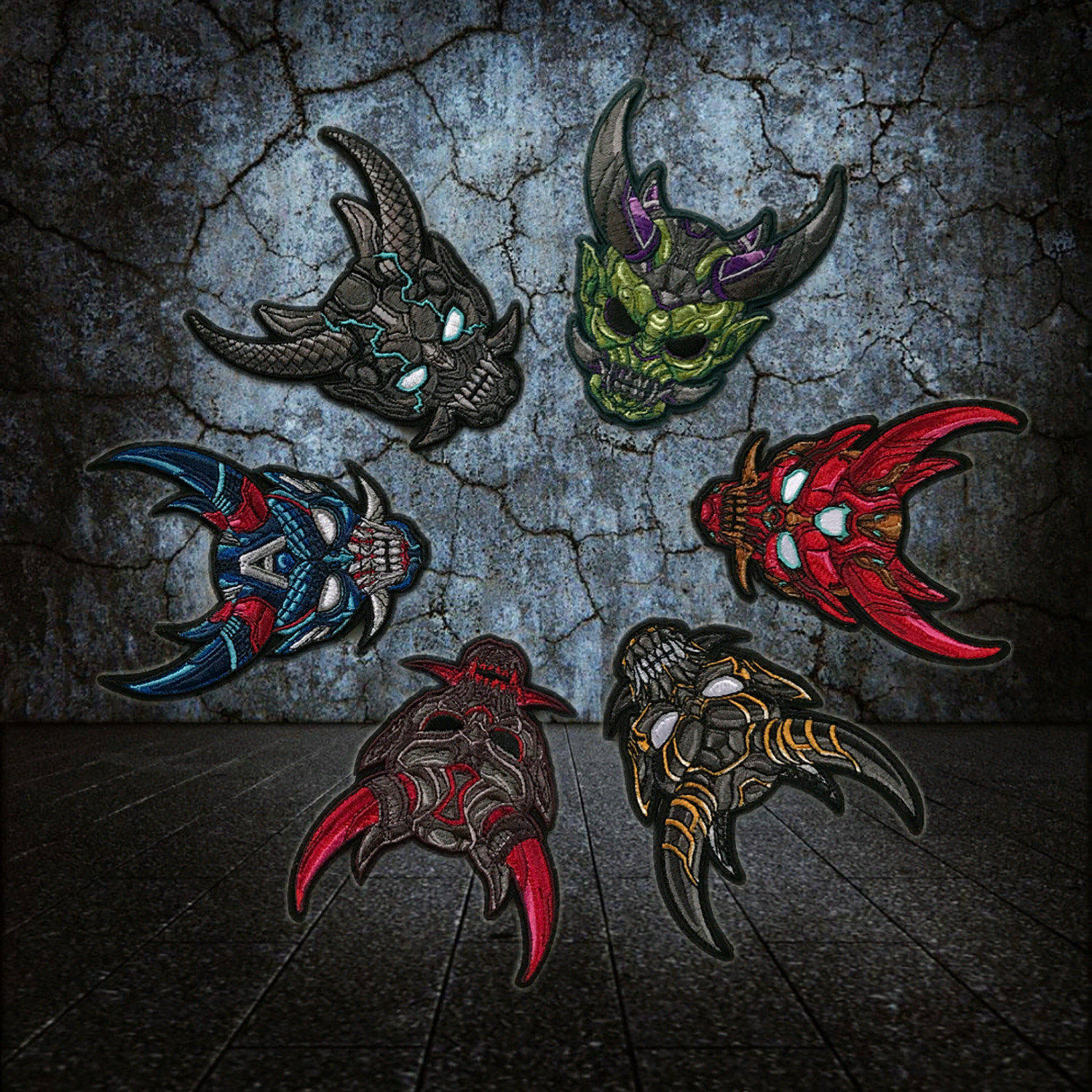 德国PATCHLAB刺绣章 ONIVENGERS SET 骷髅头士气章 魔术贴