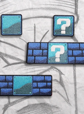 美国GP Super Grumpy Pieces 蓝色刺绣魔术贴 士气章套装