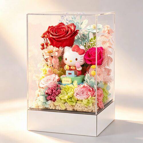 hellokitty永生花束礼盒送女友