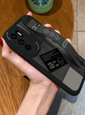 适用格子笑脸华为pura70手机壳小羊皮p40pro新款p60软硅胶镜头全包p30创意个性腕带支架p20por高级p50e保护套