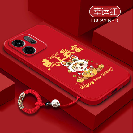 新年马上暴富适用OPPOReno15c手机壳reno14pro镜头13全包12防摔11国风10保护套oppo5G软硅胶reno9por+外壳8/7