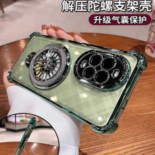 带支架适用华为nova14手机壳nova14pro保护套新款透明电镀硅胶华为nova13por镜头全包13气囊防摔12活力版外壳