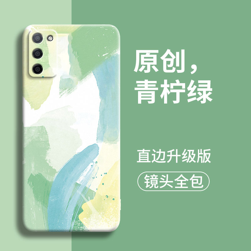 油画水彩适用oppoa55手机壳新款液态硅胶保护套OPPO镜头A55全包式防摔后壳PEMMOO创意个性0pp0简约软外壳男女