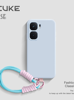 适用于iQOOneo9手机壳液态硅胶新款iQOO全包防摔带编织挂绳烟蓝灰纯色neo9Pro磨砂简约ins保护套男女超薄软壳