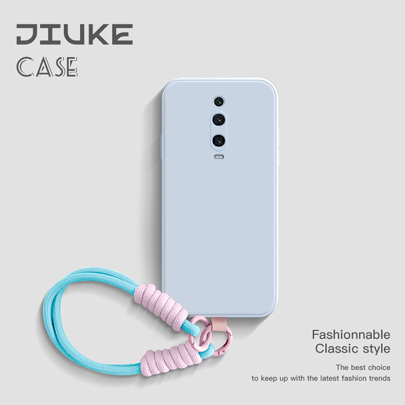 适用于红米K20硅胶壳送编织挂绳