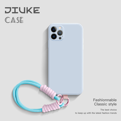 适用于iPhone14硅胶壳送编织挂绳