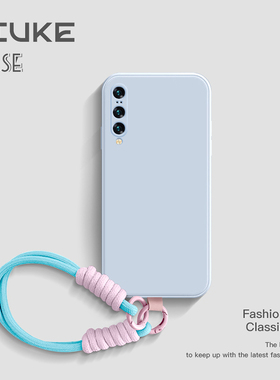 适用于小米9手机壳液态硅胶9Pro新款MIUI全包防摔带编织挂绳烟蓝灰小米9SE纯色磨砂简约XM保护套男女超薄软壳