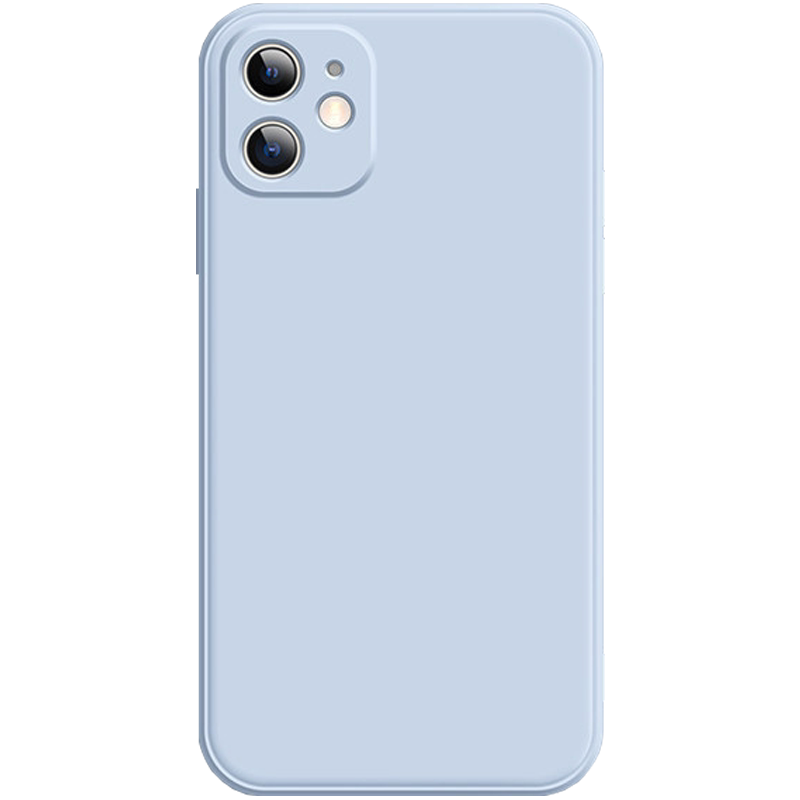 适用于苹果11手机壳iPhone11新款烟灰蓝pro液态硅胶11promax全包防摔直边简约纯色软壳男女情侣款磨砂保护套