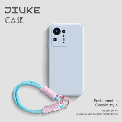 适用于小米Mix4硅胶壳送编织挂绳