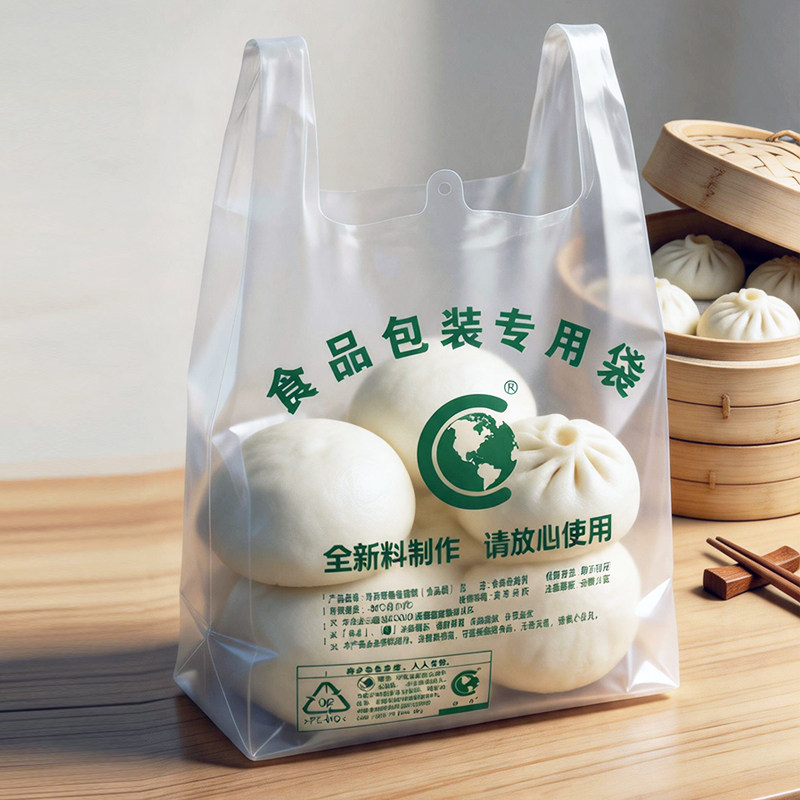 白色食品塑料袋大中小号打包方便袋包邮装手提式一次性透明包装袋