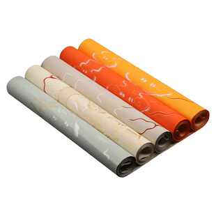 凤泉宣纸书法作品纸四6尺整张对开条屏复古蜡染笺彩色仿古佛黄半生半熟祥云龙纹彩绘笺书法专用纸不洇墨