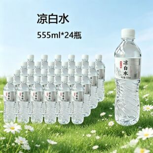凉白水555ml*24瓶包装饮用水瓶装夏季清凉解渴整箱特批价工厂酒店