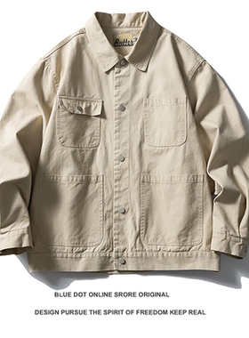 日系复古青年潮牌cityboy多口袋水洗翻领工装夹克男春秋复古外套