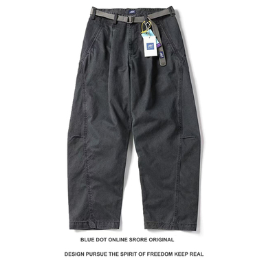 25SS日系潮流秋冬复古弯刀裤 立体宽松工装裤休闲裤子男女