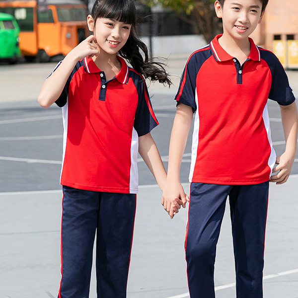 夏季款校服短袖套装团体服