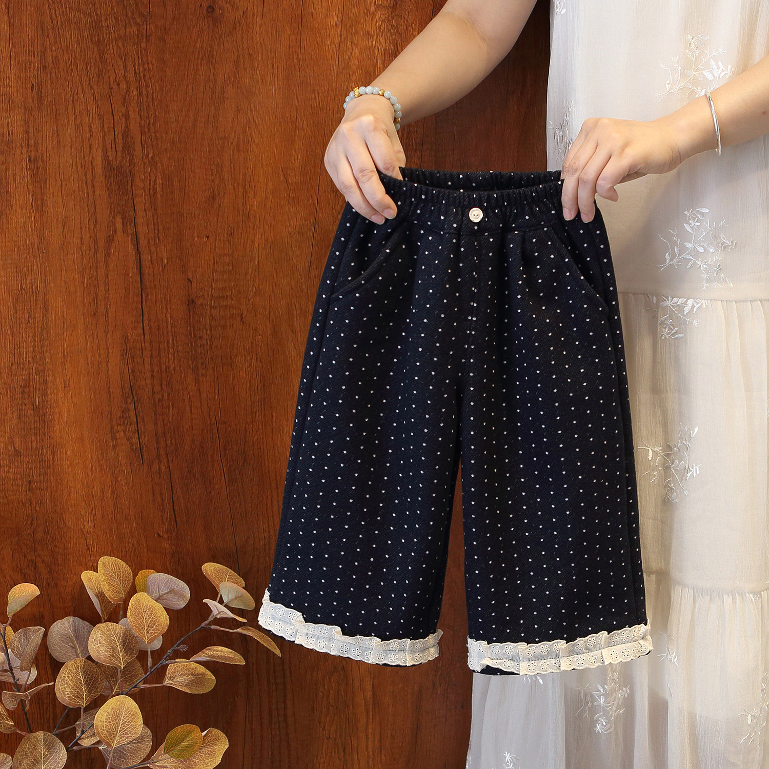 女童加绒直筒裤秋冬季新款宝宝洋气休闲长裤儿童一体绒圆点裤子,童装/婴儿装/亲子装,裤子,淘宝优惠券,粉丝福利购,淘宝优惠卷