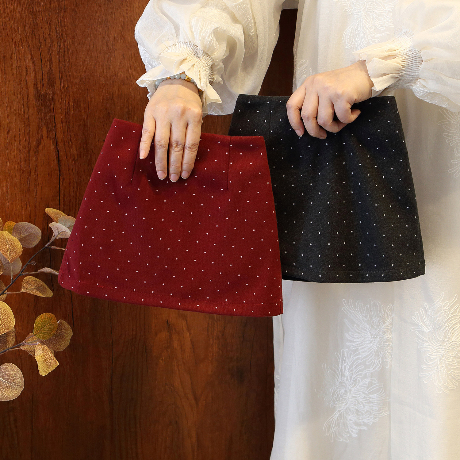 女童秋冬新款毛呢波点半身裙女宝宝高腰显瘦短裙复古防走光包臀裙,童装/婴儿装/亲子装,半身裙,淘宝优惠券,粉丝福利购,淘宝优惠卷