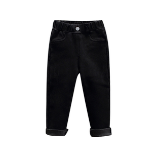 女童加绒牛仔小脚裤秋冬季新款儿童弹力修身打底长裤洋气铅笔裤子