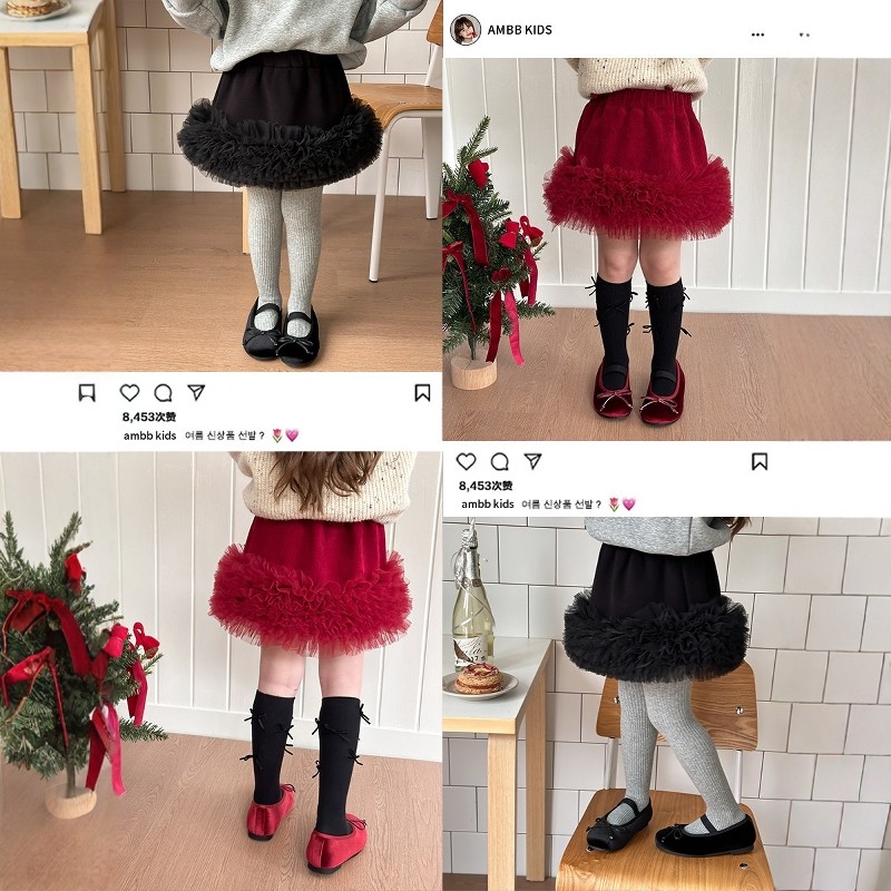 圣诞新年氛围感半身裙女童保暖复合一体绒短裙子时髦蓬蓬网纱裙,童装/婴儿装/亲子装,半身裙,淘宝优惠券,粉丝福利购,淘宝优惠卷