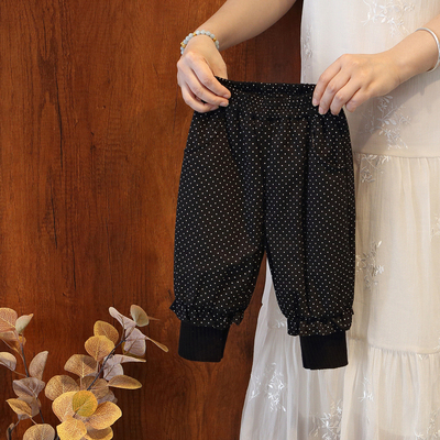女童加绒裤子秋冬装2025新款时尚儿童加厚休闲棉裤哈伦裤宝宝长裤