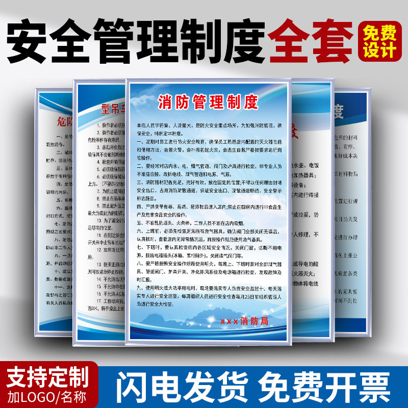 kt板消防安全生产管理规章制度牌