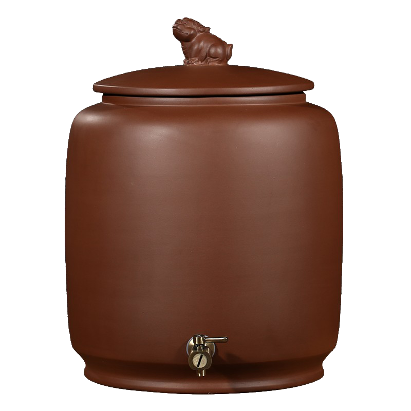 宜興紫砂水缸帶龍頭凈水器家用抽水機飲水機泡茶器大號儲水罐水桶