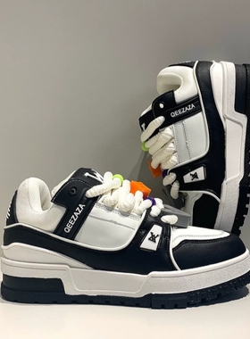 驴家小胖丁鞋子莆田黑色男鞋trainer2025新款男女运动莆由板鞋潮