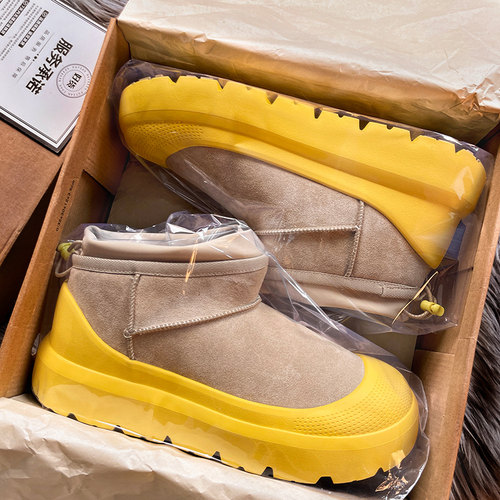 王一博同款塔斯曼雪地靴男女款冬季2025新款东北加绒保暖休闲棉鞋