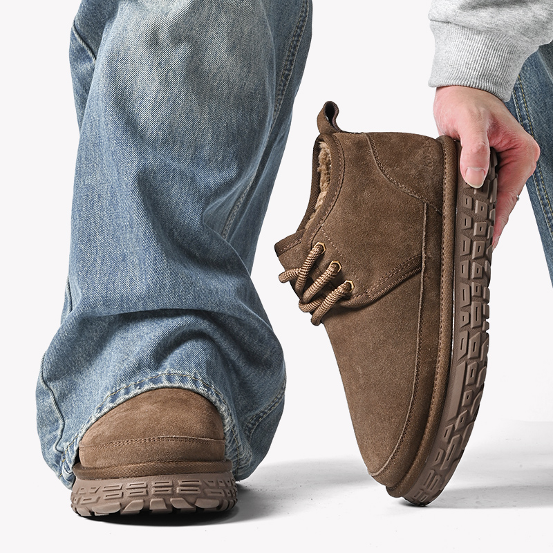 雪地靴男款女冬季2025新款爆款皮毛一体加绒加厚棉鞋厚底面包棉鞋