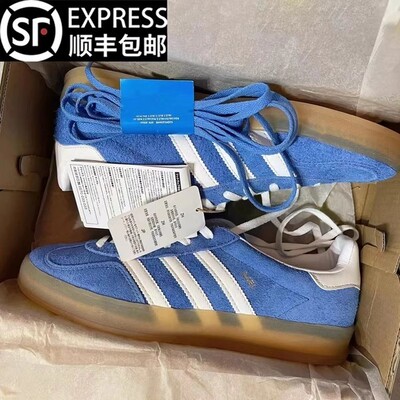 美式复古蓝色德训鞋子2025秋季新款透气百搭运动休闲板鞋男女鞋潮