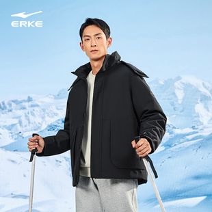 男士 新款 抗静电运动羽绒夹克外套 鸿星尔克羽绒服男秋季 炁凝科技