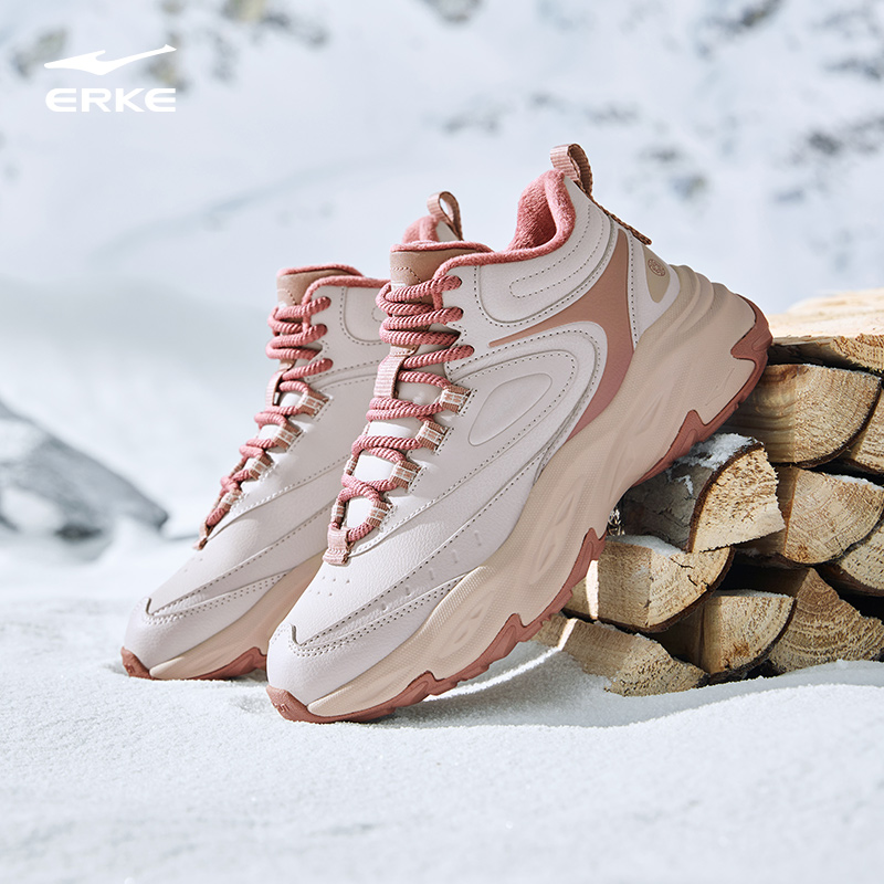 鸿星尔克保暖棉鞋加绒防滑休闲鞋