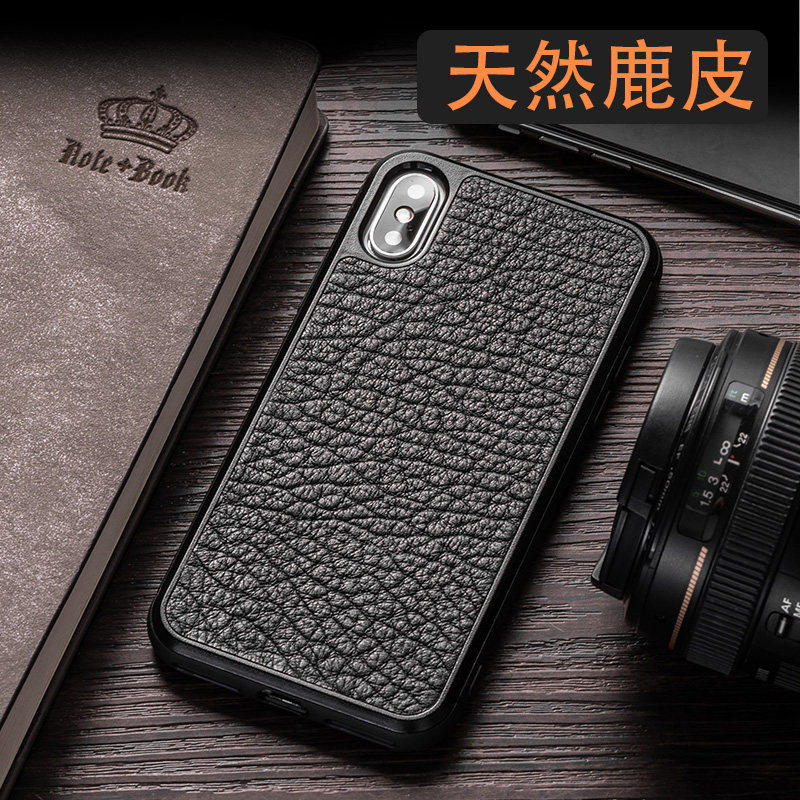 适用于苹果x手机保护壳鹿皮高档奢华苹果11Pro防摔真皮全包iphone11保护套皮质男xsmax皮套xr潮牌女8plus