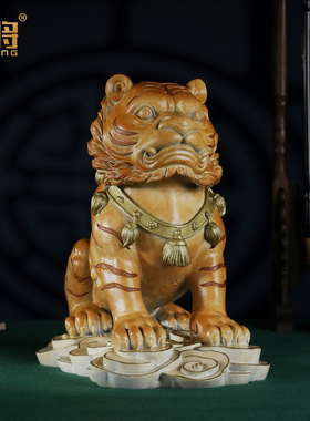 北将铜老虎摆件新中式室内礼盒装