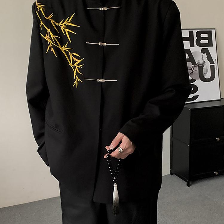 新中式男装立领西服外套