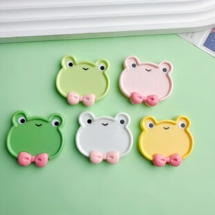 卡通diy树脂配件饰品青蛙动物盘子奶油胶手工发夹手机壳鞋扣配饰1