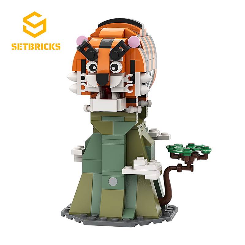 SETbricks创意高砖设计萌虎...